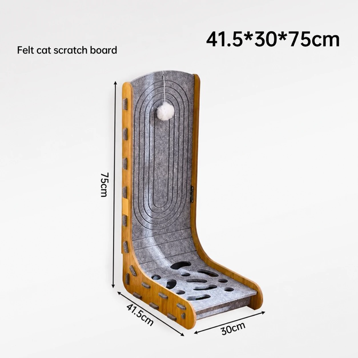 Grey L-Shape Cat Scratcher (with Dig Pads)