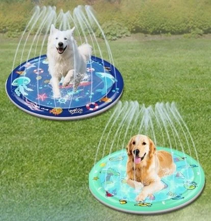 Pet Water-Fountain Splash Pad, Large, Ø100 cm