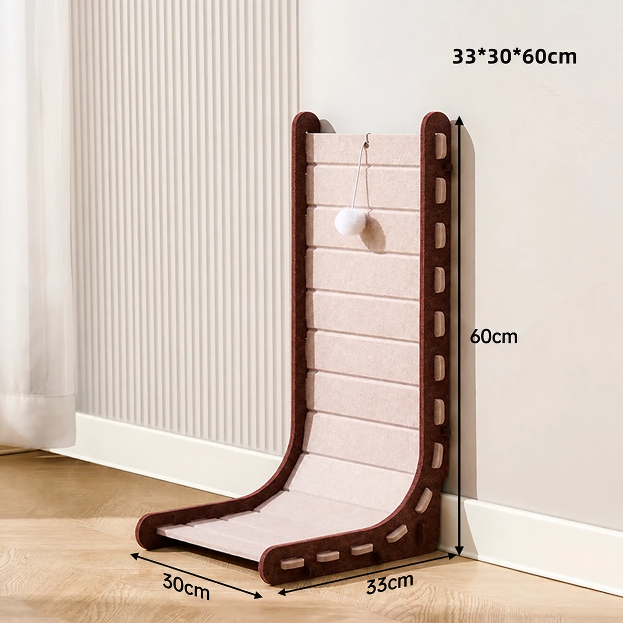 Camel Brown L-Shape Cat Scratcher (All-Felt)