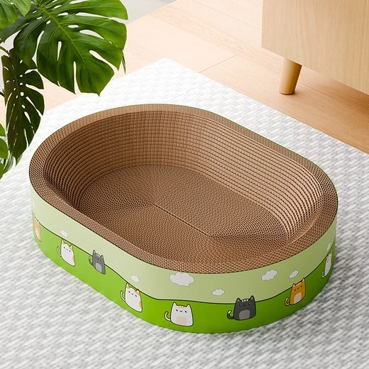 Wide-Rim Oval Cat Scratcher 45 cm